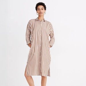 Madewell striped tunic shirt dress